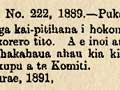 Native Affairs petition, 1889