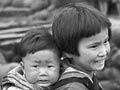 Jayforce soldiers with Japanese children, Mishima Island, Japan