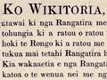 Tiriti o Waitangi sheets: Printed copy