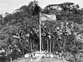 Hoisting the American flag, Samoa, 1900