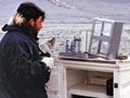 Inking the pens of the meteorological instruments