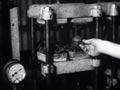 Making tennis balls during the war