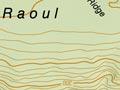 Topographic map of Raoul Island, 2011