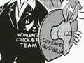 Cartoon of winning New Zealand women's team