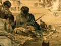 Māori playing draughts, 1840s
