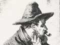 Swagman smoking a pipe