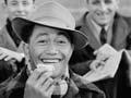 Fish and chips at the rugby, 1950