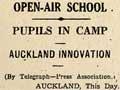 First official school camp, Hūnua, 1938