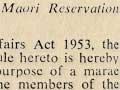 Marae land <em>Gazette</em> notice, 1972