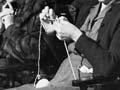 Knitting during a lecture, 1940s