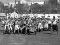 Haka at the Basin Reserve, 1900