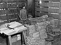 Attic storage, General Assembly Library, 1953
