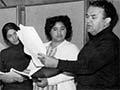 Recording a radio play, 1965
