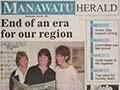 Last issue of the <em>Manawatu Herald</em>, 1997