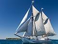 The restored <em>Jane Gifford</em> under sail