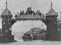 An arch welcoming royal visitors