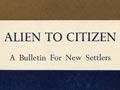 Guide for new immigrants