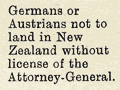 Extract from Undesirable Immigrants Exclusion Act 1919