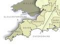 Major source counties of English immigrants to New Zealand, 1871–90
