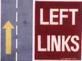 A road sign for German tourists