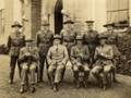 William Penlington (bottom row, second from right) with other officers during the First World War