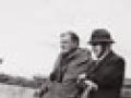 Dick Sibson (left) and his friend Ross McKenzie birdwatching at the limeworks at Miranda in the Firth of Thames, 1960s