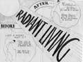 A 1949 cartoon promoting Herbert Sutcliffe's philosophy of Radiant Living