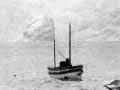 Members of Sir Ernest Shackleton's trans-Antarctic expedition on Elephant Island, farewelling the James Caird