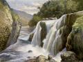 Edward Soper Stapleton Sandys painting of Te Reinga Falls