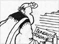 Sunday trading cartoon, 1989