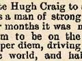 Hugh Craig, coach driver
