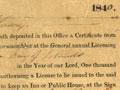 Interactive: First liquor licence, 1840