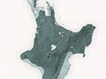 Map of New Zealand showing location of moa