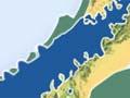 Shoreline during the last glaciation