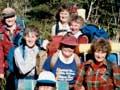 Group of trampers posing for photo