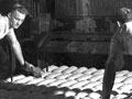 Trays of bread