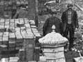 Laying wood blocks, 1913
