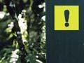 Lahar warning sign 