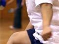 Practising sepak takraw, Canterbury University, 2004