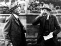 University of Otago Professors James Park (left) and William Noel Benson ham it up for the camera
