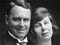 With his wife, around 1926