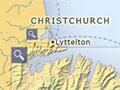 Map of Christchurch surrounds