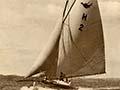 William 'Farmer' Willetts's yacht Waitere II under full sail during the 1925-26 season