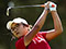 Well-known Korean New Zealander, Lydia Ko, playing golf in 2013.