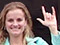 The passing of the 2006 New Zealand Sign Language Act was celebrated by supporters on the steps of Parliament.